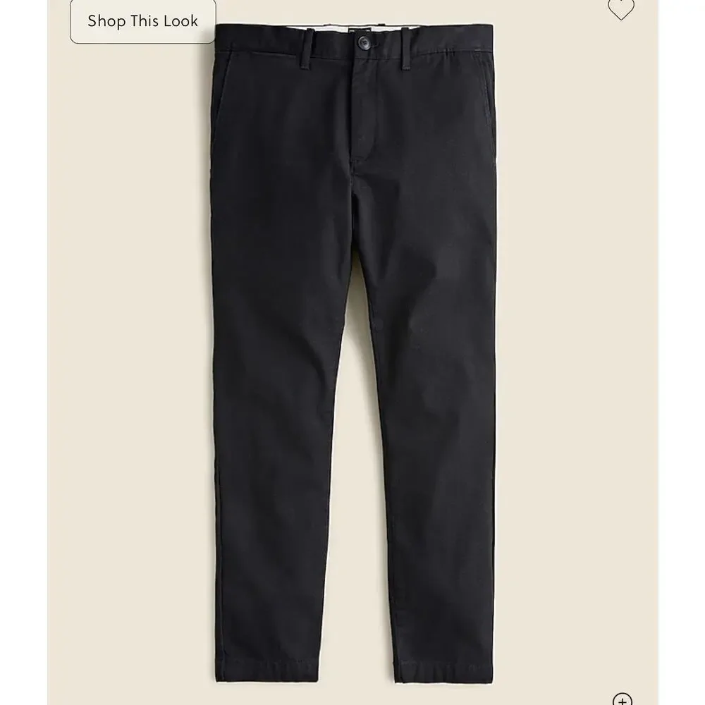J. Crew 250 skinny-fit pant in stretch chino Black NWT size 31/32